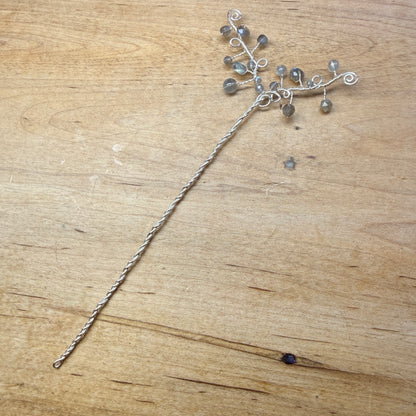Hair ornament - labradorite