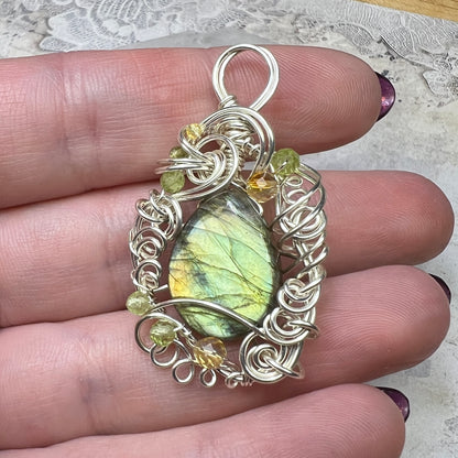 Petite Labradorite Pendant #2