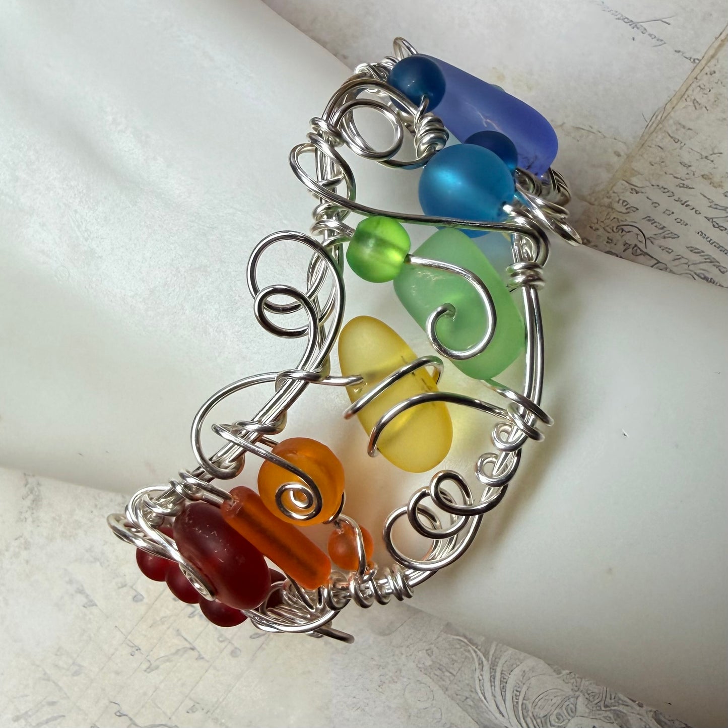 Mermaid Summer - rainbow cuff #1