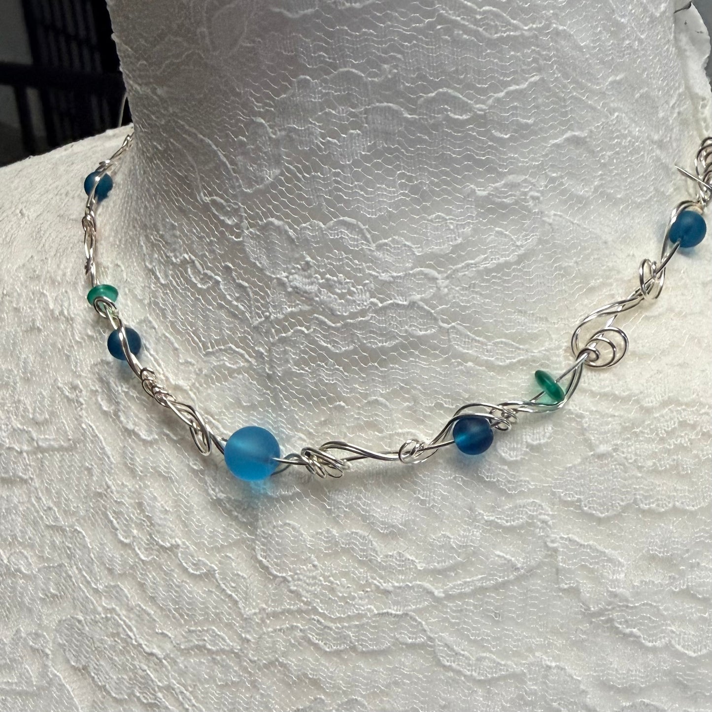 Mermaid Summer - teal necklace