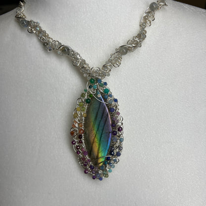 The Glorious Rainbow Labradorite Necklace