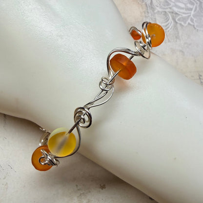 Mermaid Summer - orange and yellow bracelet