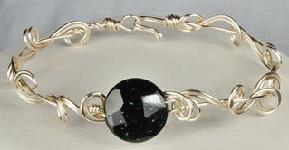 Green goldstone bracelet