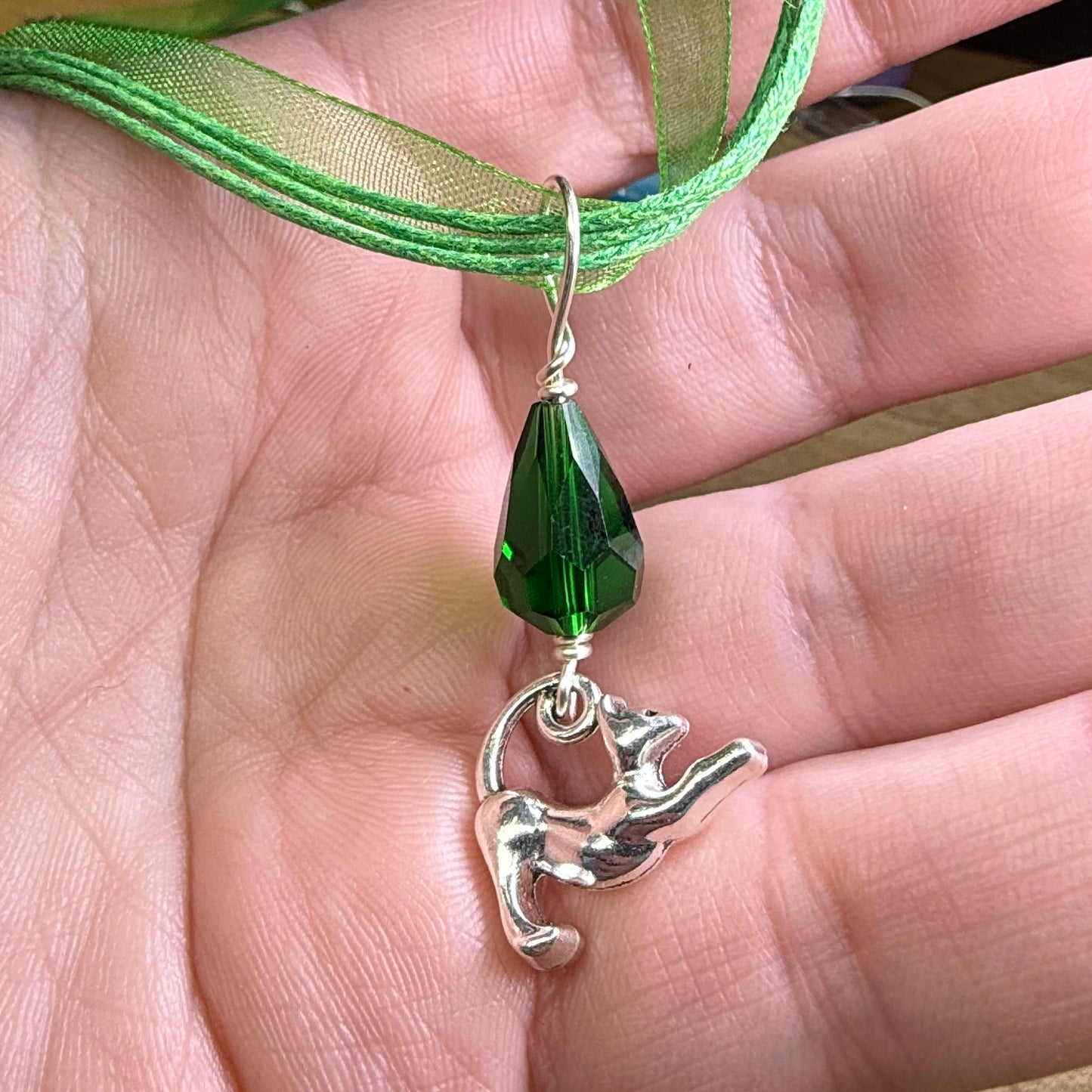 Kitty Pendant - green