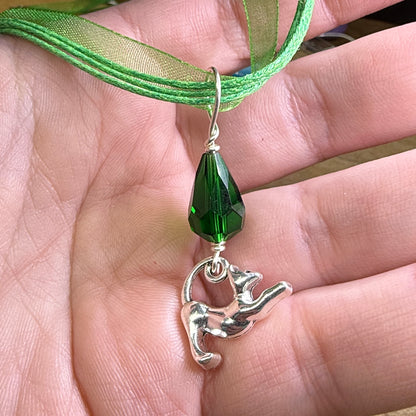 Kitty Pendant - green