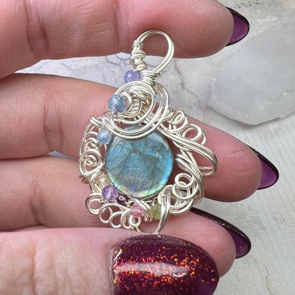 Petite Labradorite Pendant #4