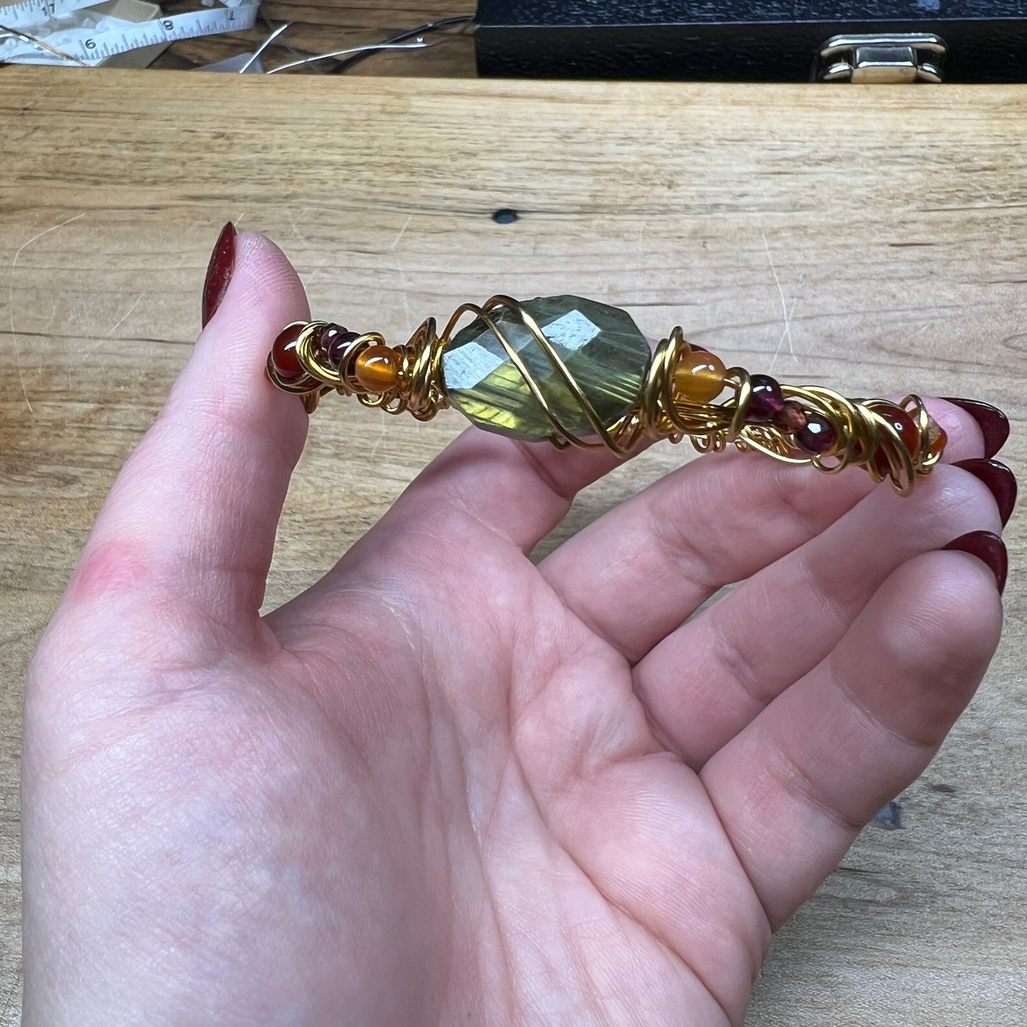 Custom labradorite bracelet