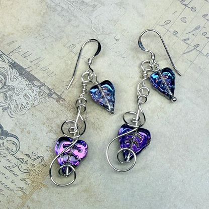 under summer skies: sunset leaf earrings