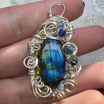 Petite Labradorite Pendant #5