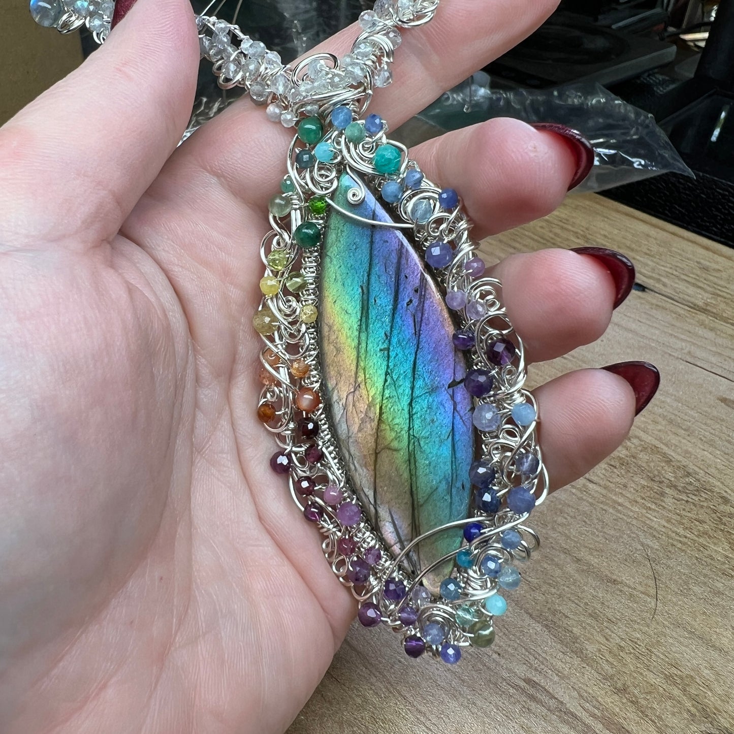 The Glorious Rainbow Labradorite Necklace