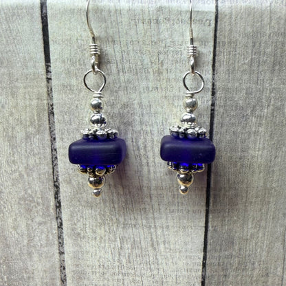 Mermaid Summer - cobalt earrings