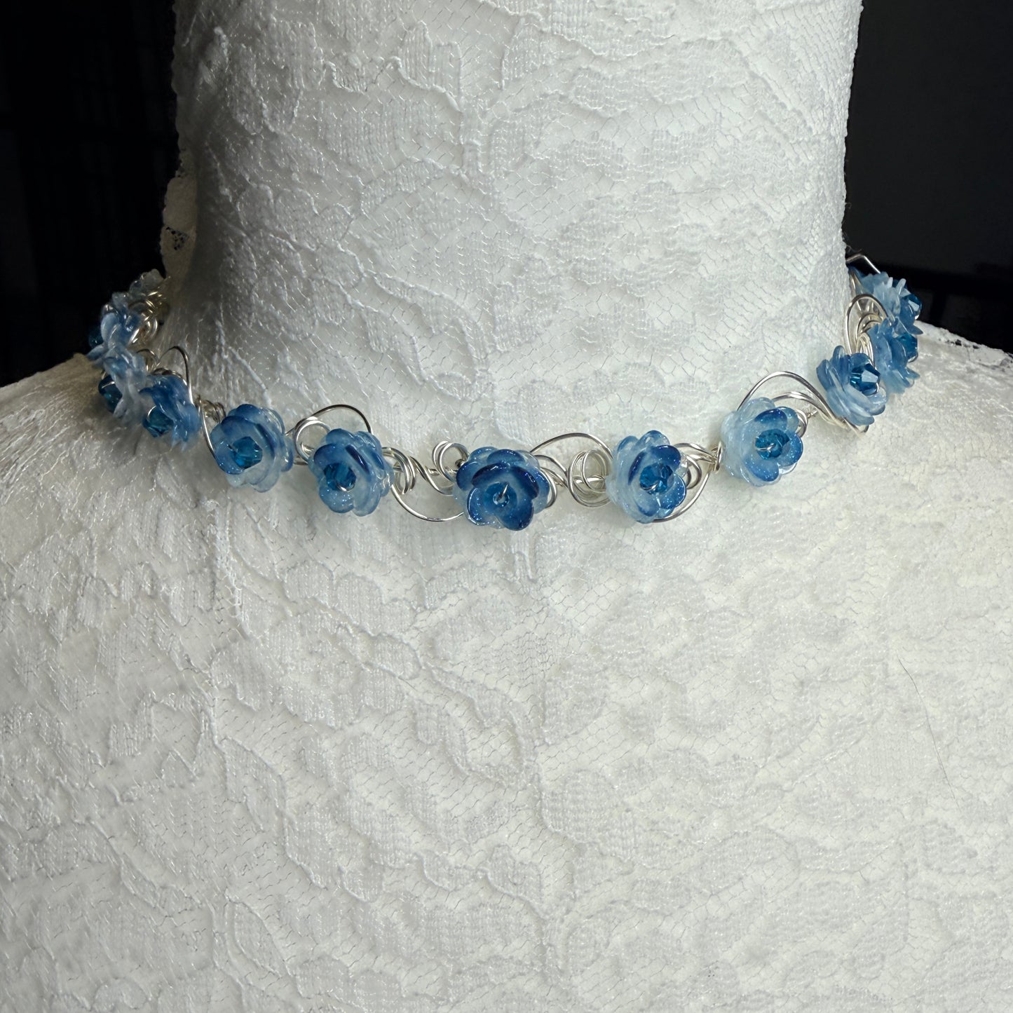under summer skies: blue roses (glow in the dark)