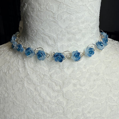 under summer skies: blue roses (glow in the dark)