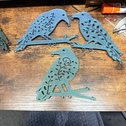 Beta test - crow earring holder set
