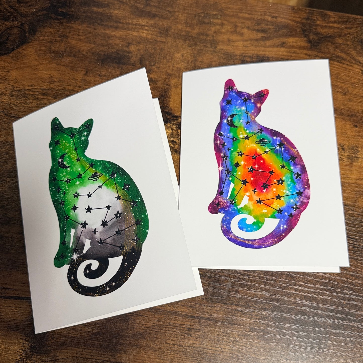 Celestial Kitty Greeting Cards
