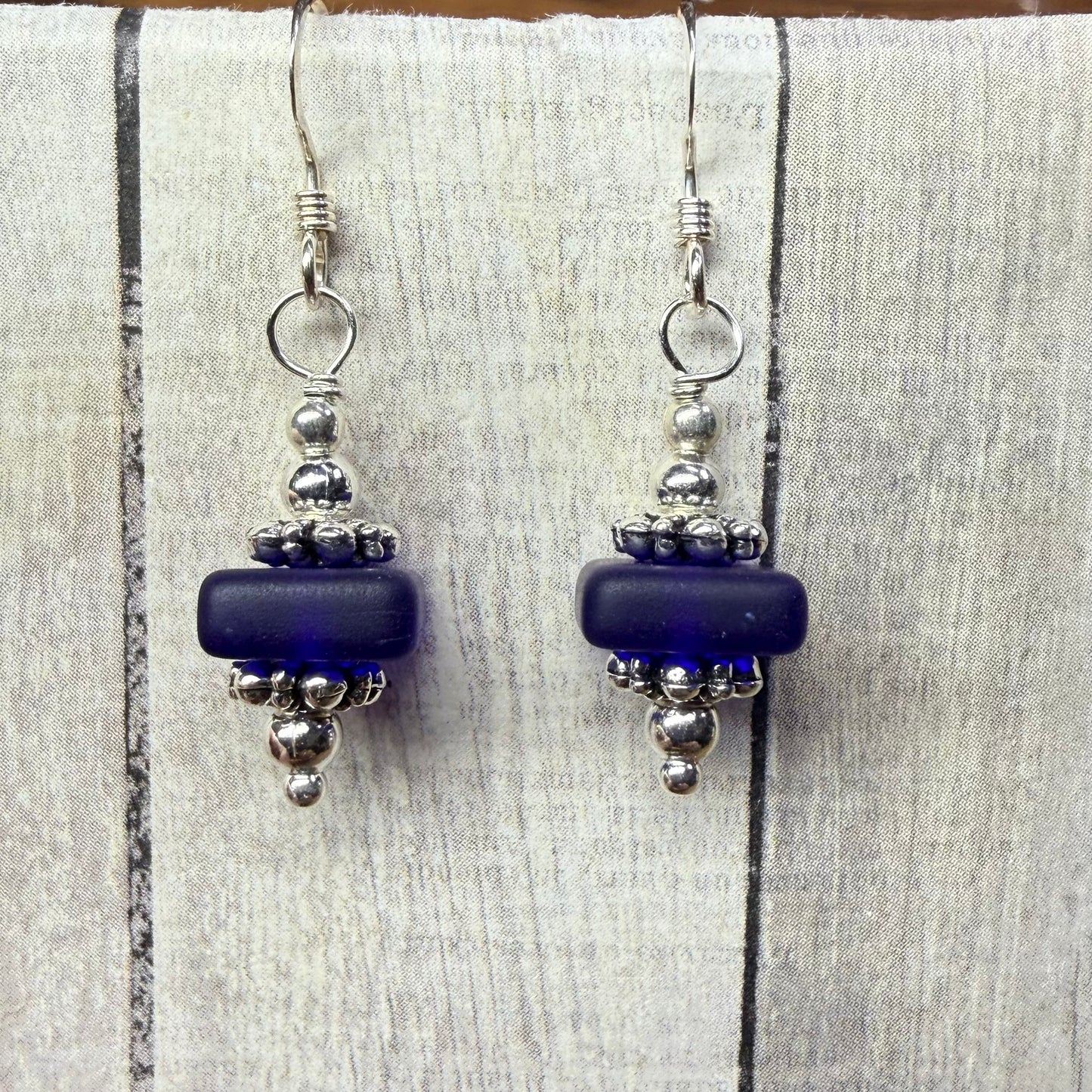 Mermaid Summer - cobalt earrings