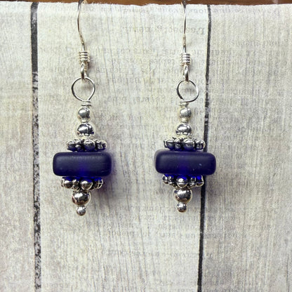 Mermaid Summer - cobalt earrings