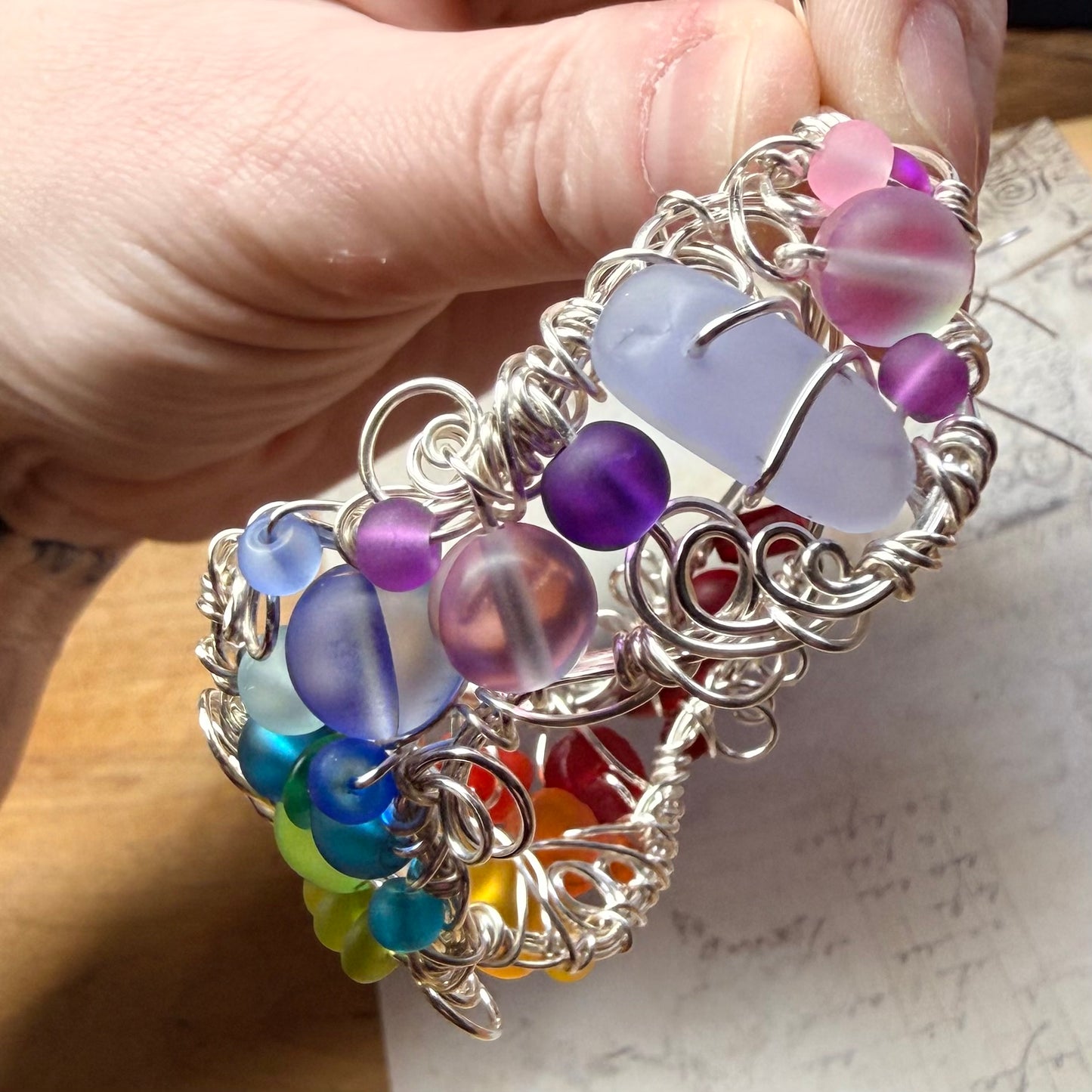 Mermaid Summer - rainbow cuff #2