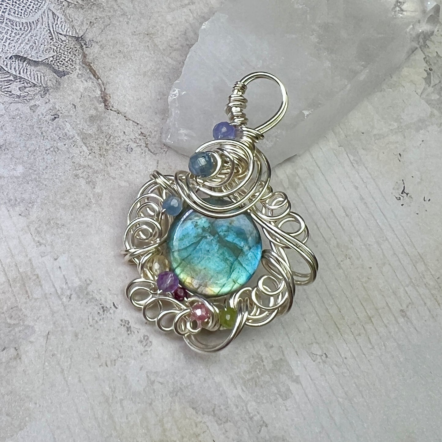 Petite Labradorite Pendant #4