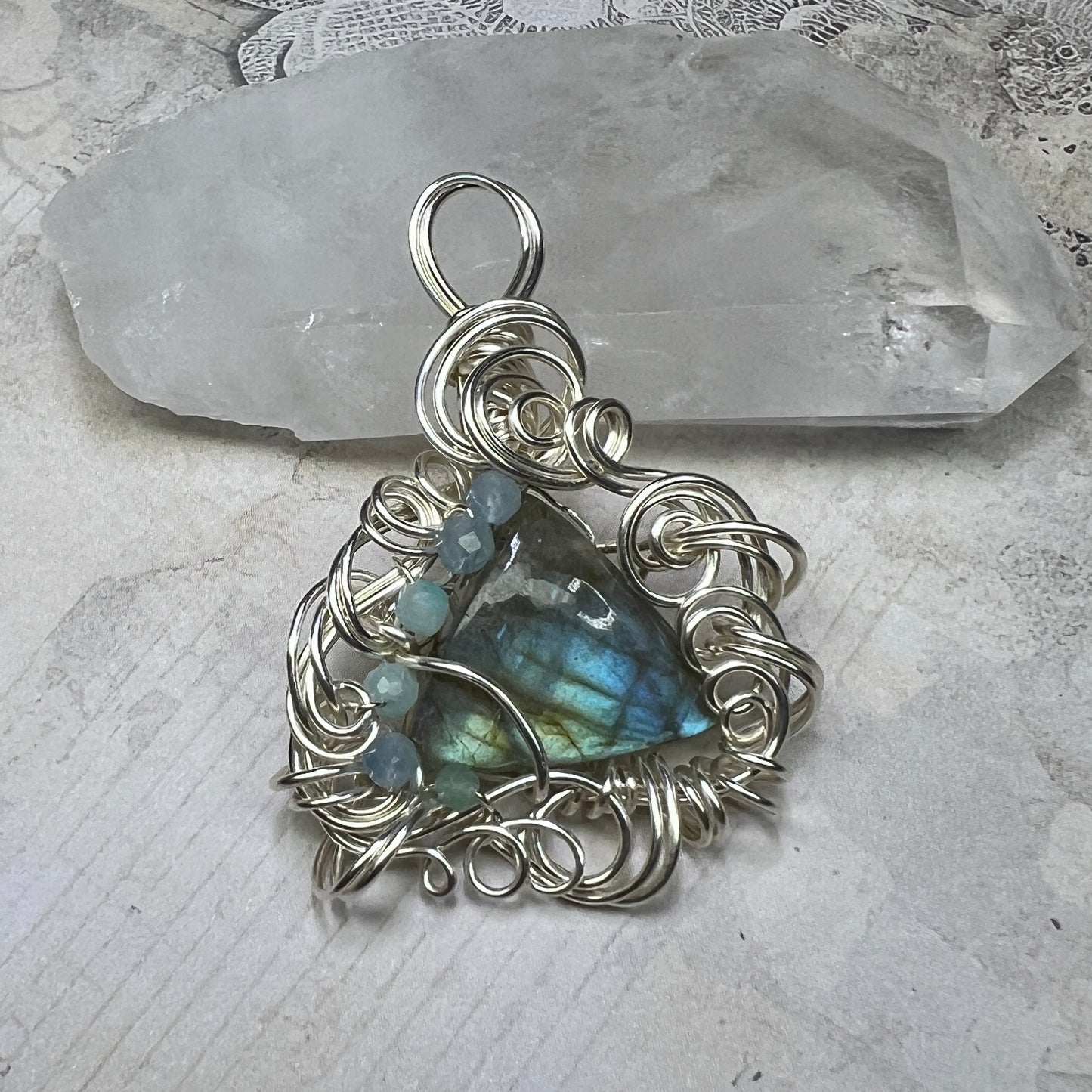 Petite Labradorite Pendant #1