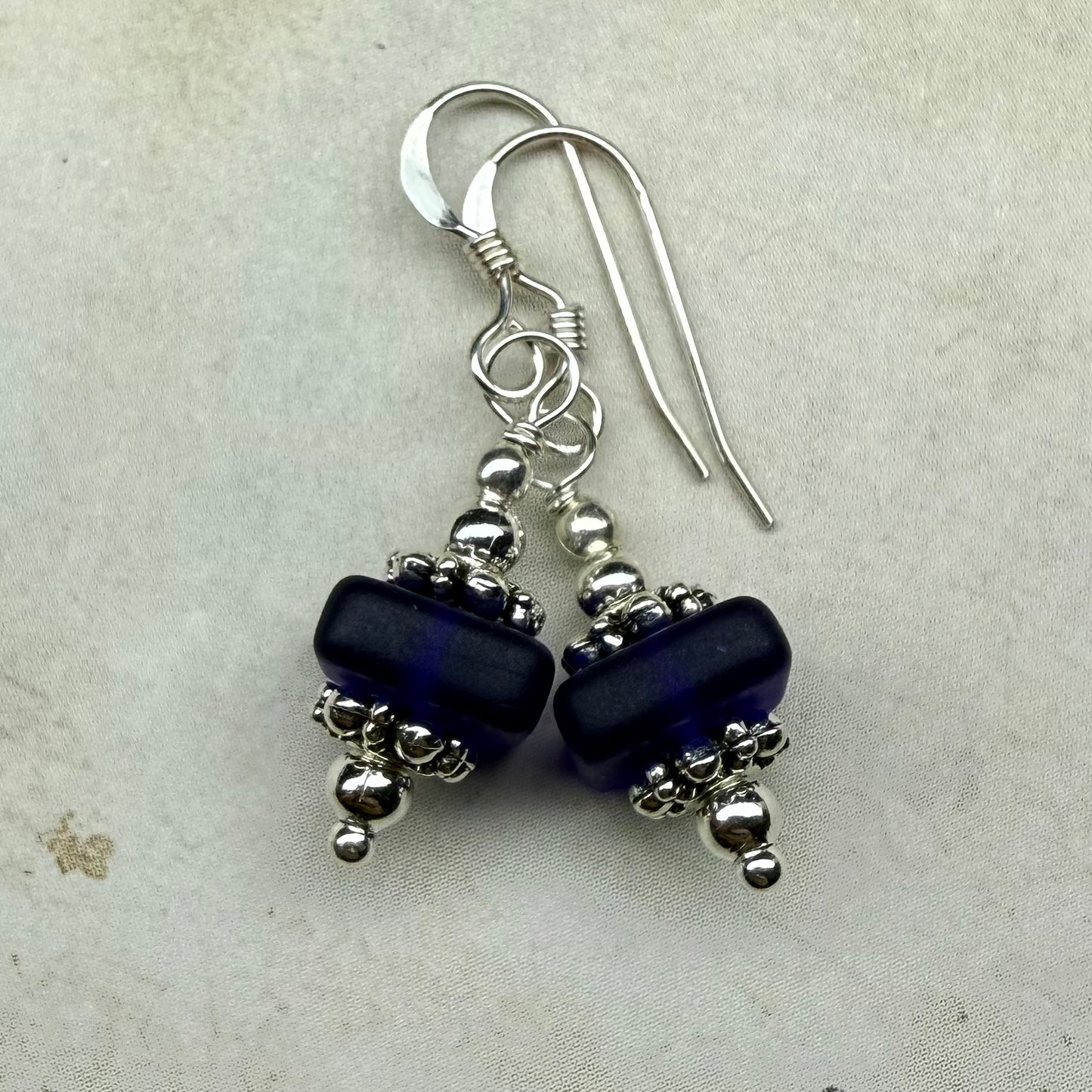Mermaid Summer - cobalt earrings