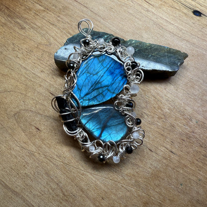 Blue Morpho pendant