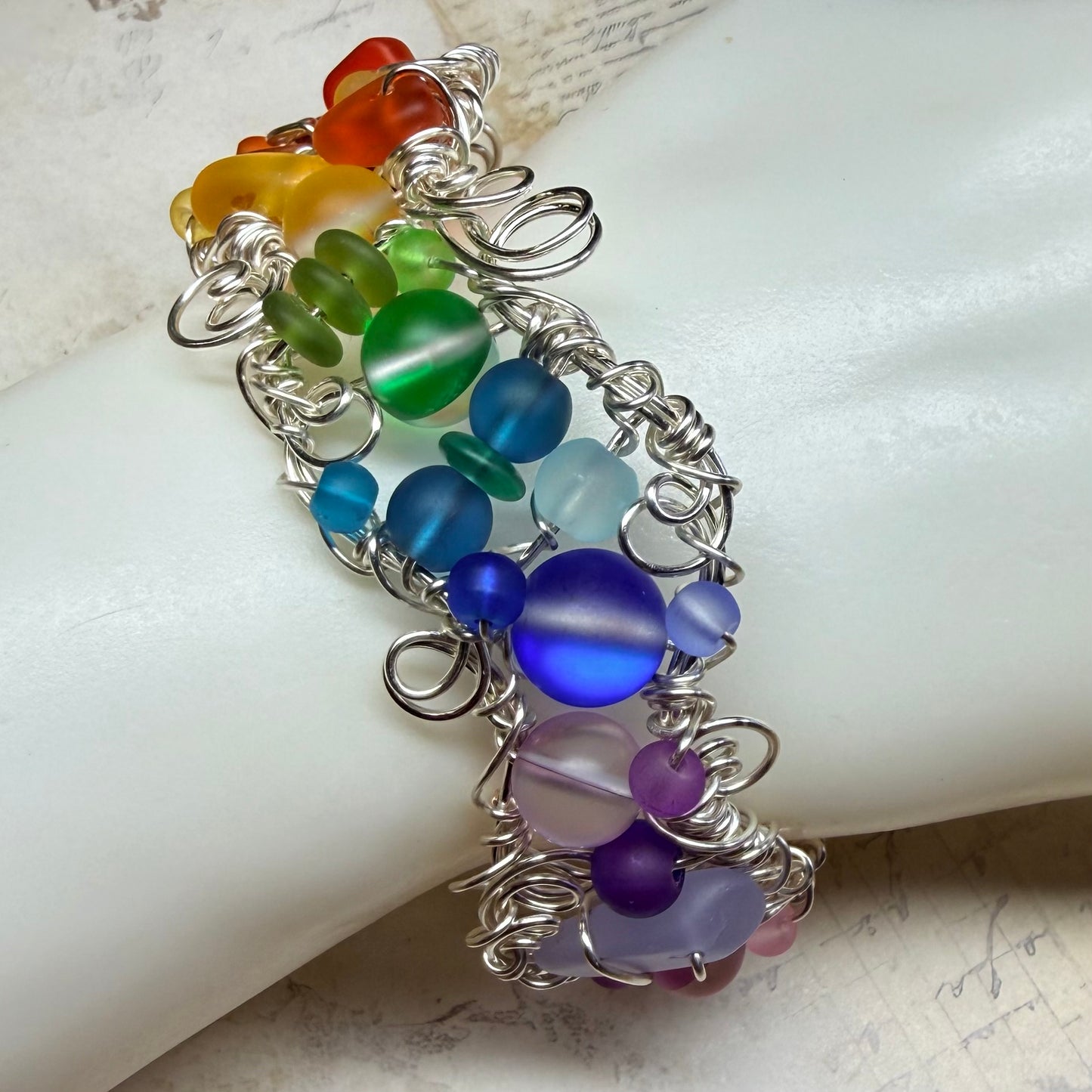 Mermaid Summer - rainbow cuff #2