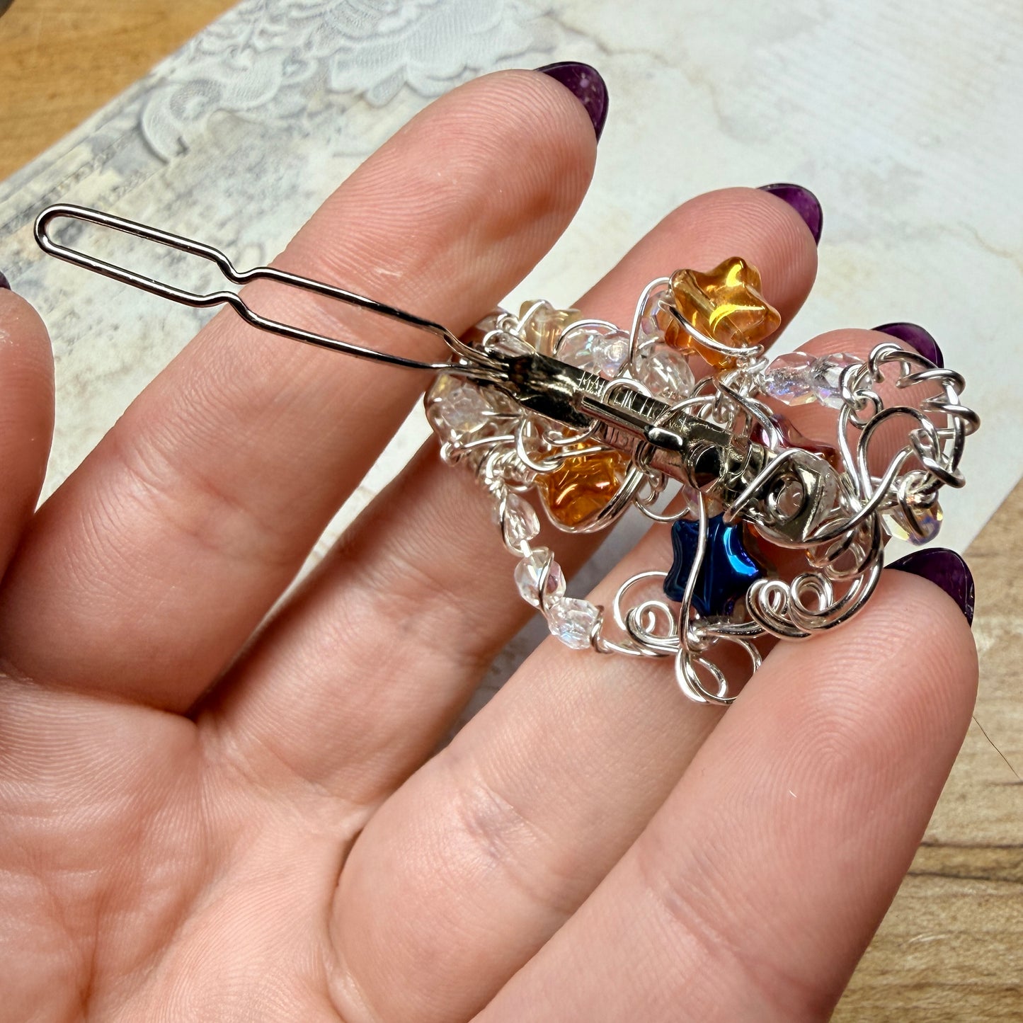 Golden star barrette