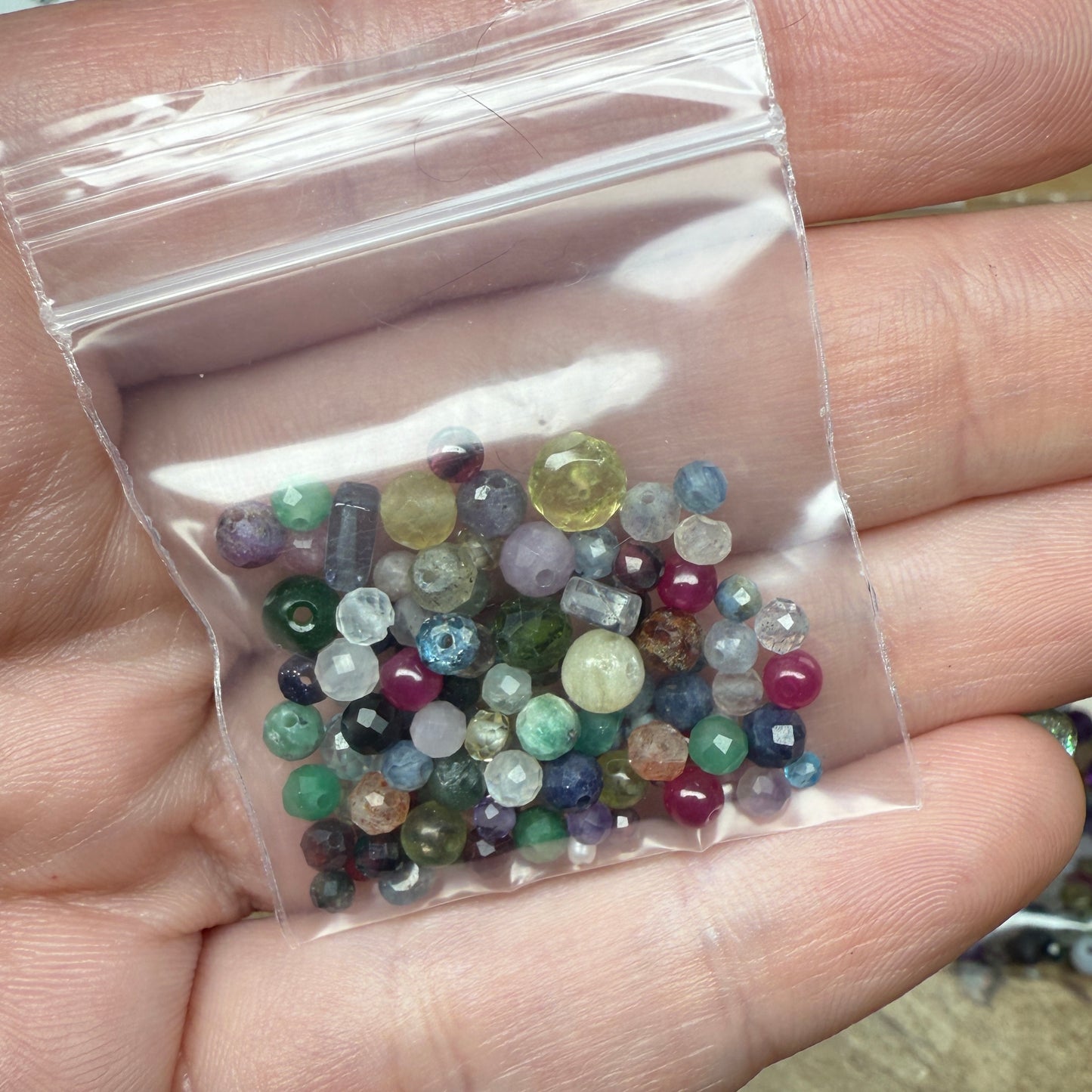 what is this, a scoop for ants? (tiny gemstone bead scoops)