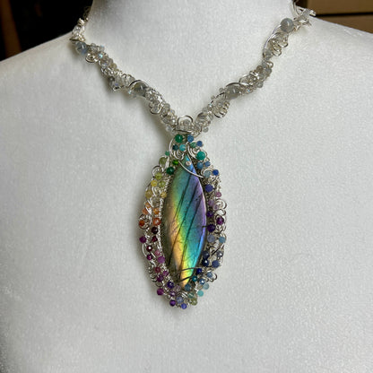 The Glorious Rainbow Labradorite Necklace