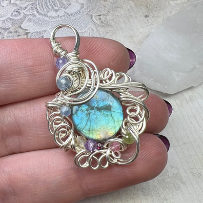 Petite Labradorite Pendant #4