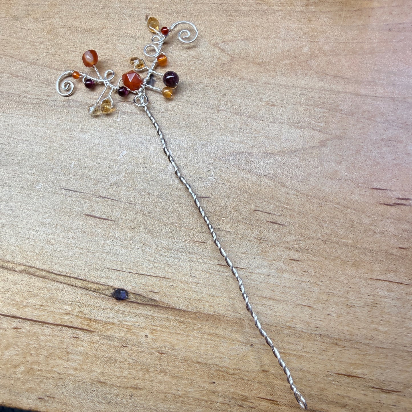 Hair ornament - red/orange/yellow
