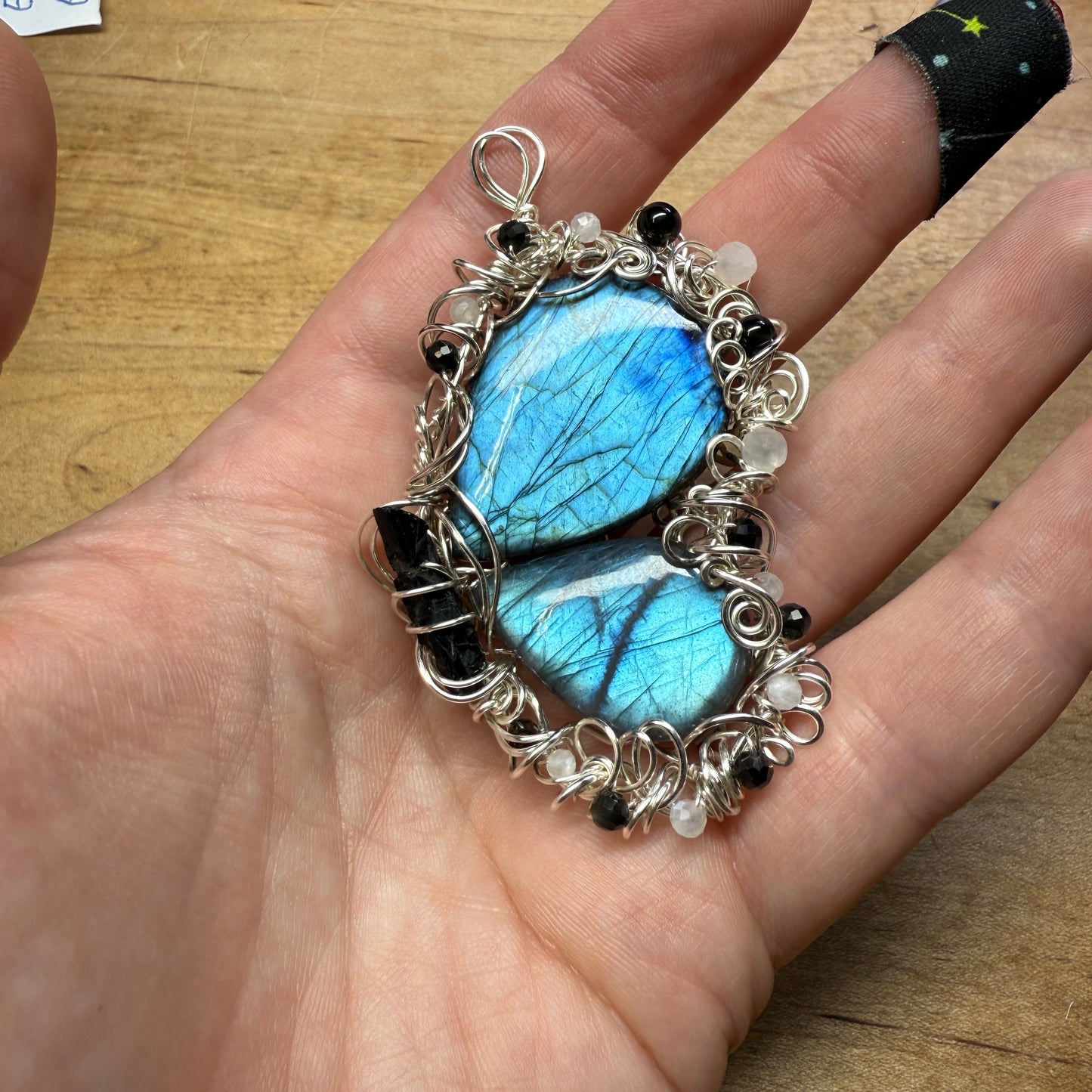 Blue Morpho pendant