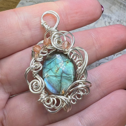 Petite Labradorite Pendant #6