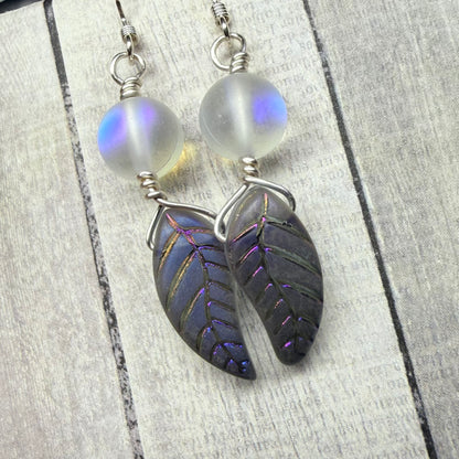 Mermaid Summer - leaf earrings