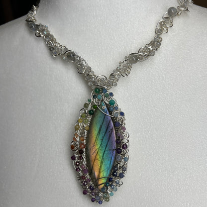 The Glorious Rainbow Labradorite Necklace