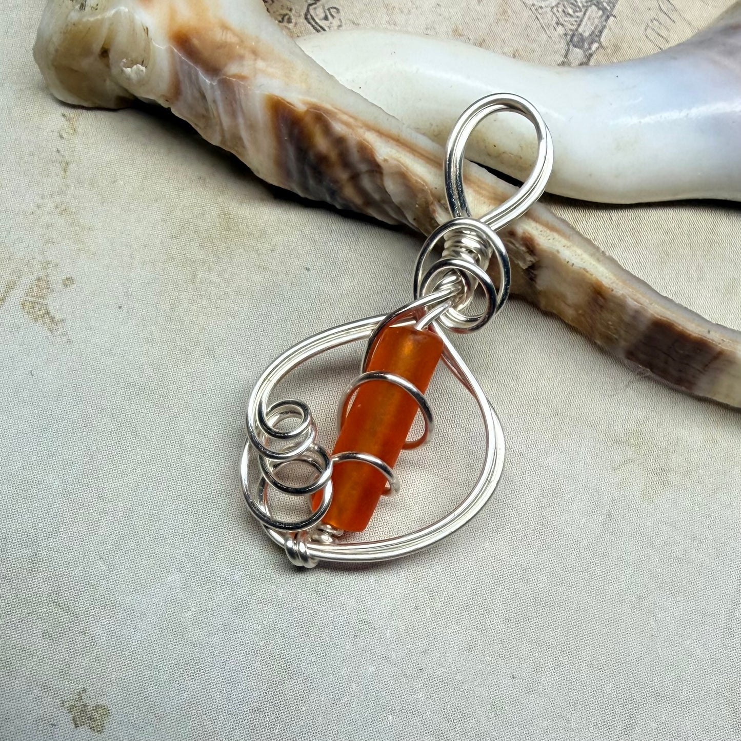 Mermaid Summer - orange pendant