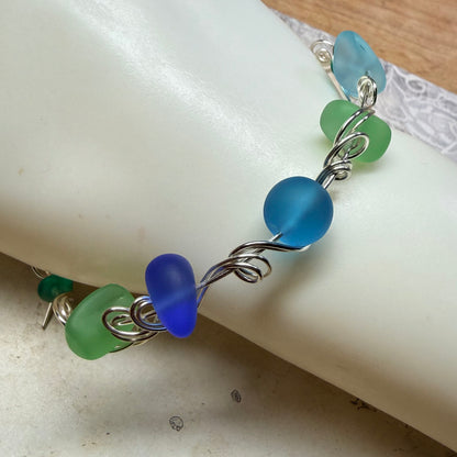 Mermaid Summer - green and blue bracelet