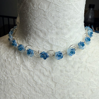 under summer skies: blue roses (glow in the dark)