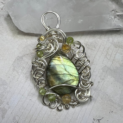 Petite Labradorite Pendant #2