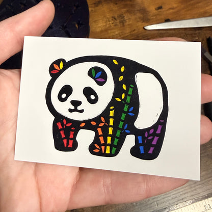 Mini Pride Panda Art Prints