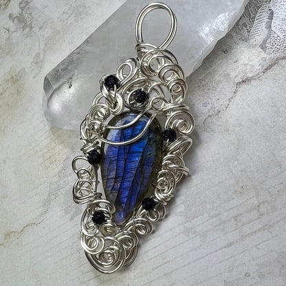 Petite Labradorite Pendant #7