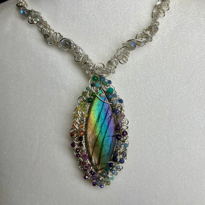 The Glorious Rainbow Labradorite Necklace