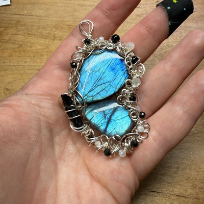 Blue Morpho pendant