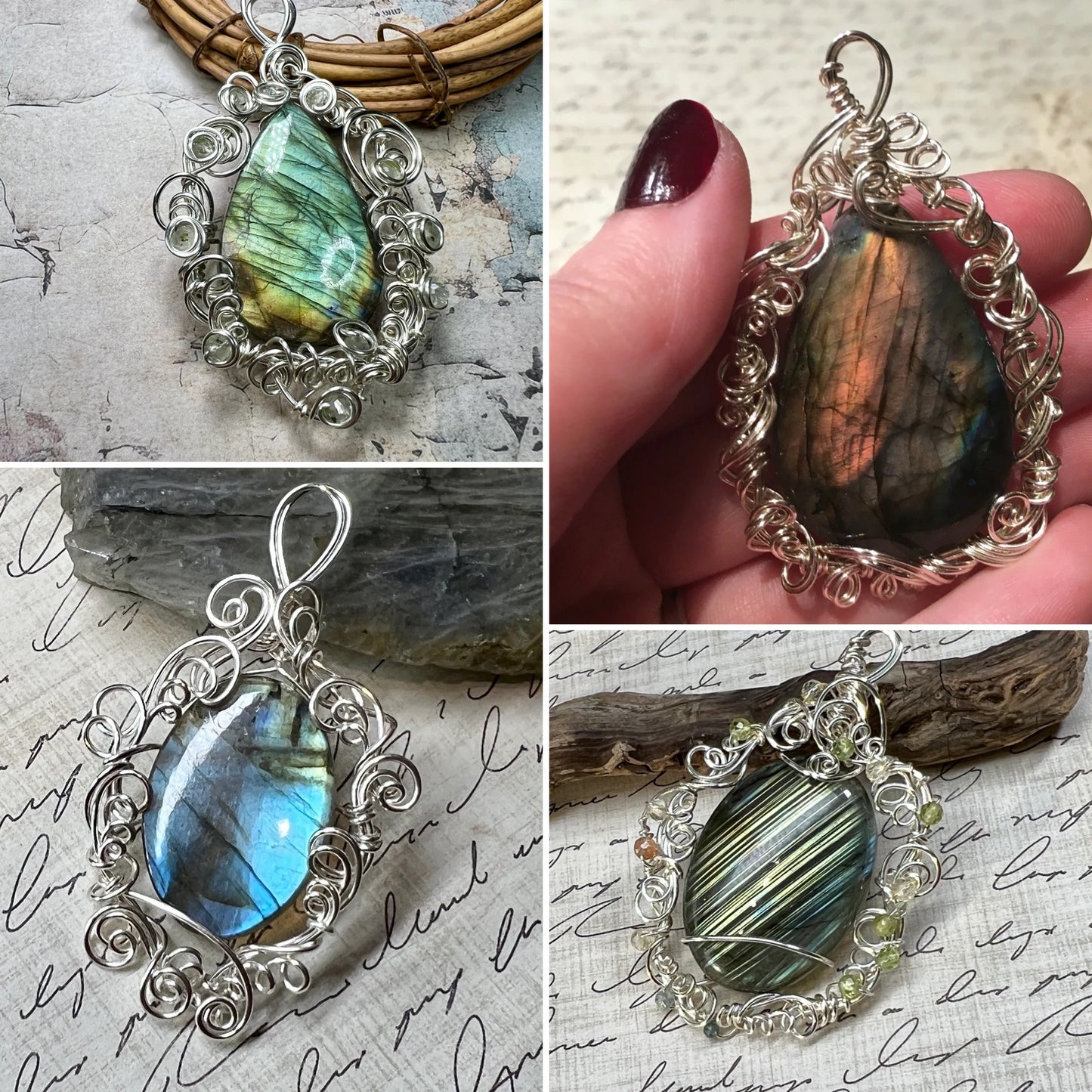 $46 labradorite pendants