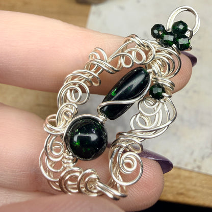 Green goldstone pendant