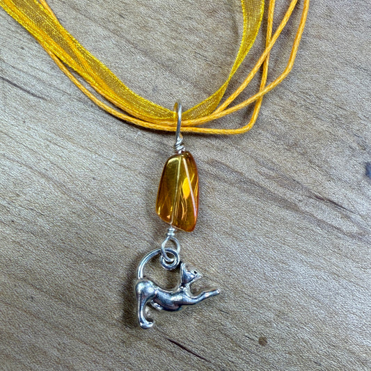 Kitty Pendant - yellow