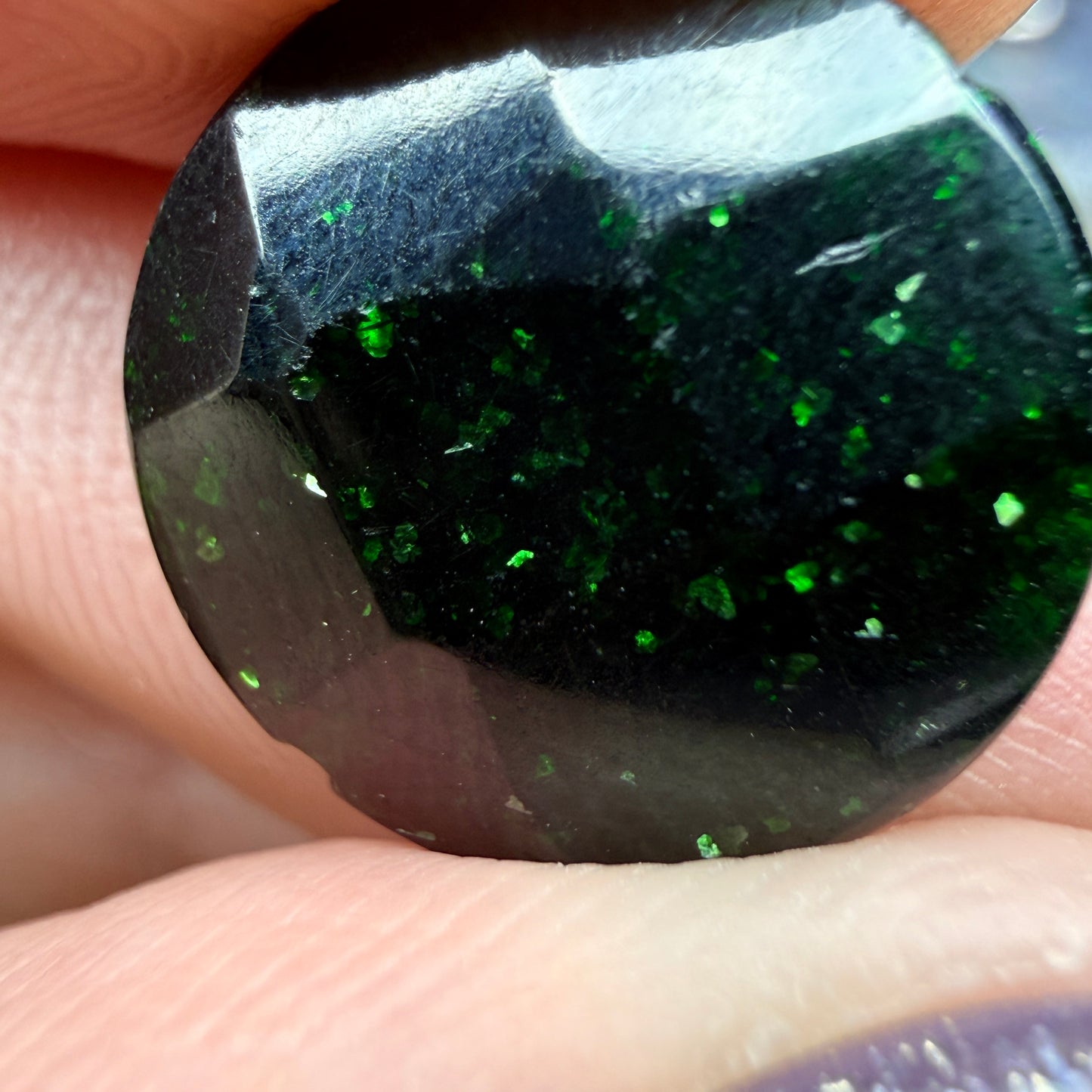 Green goldstone bracelet