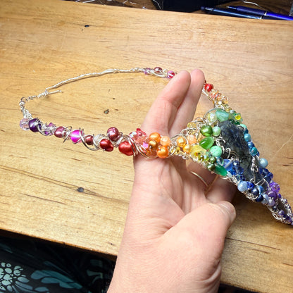 Rainbow labradorite mermaid