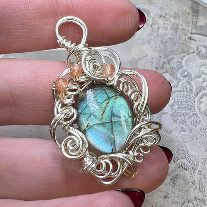 Petite Labradorite Pendant #6